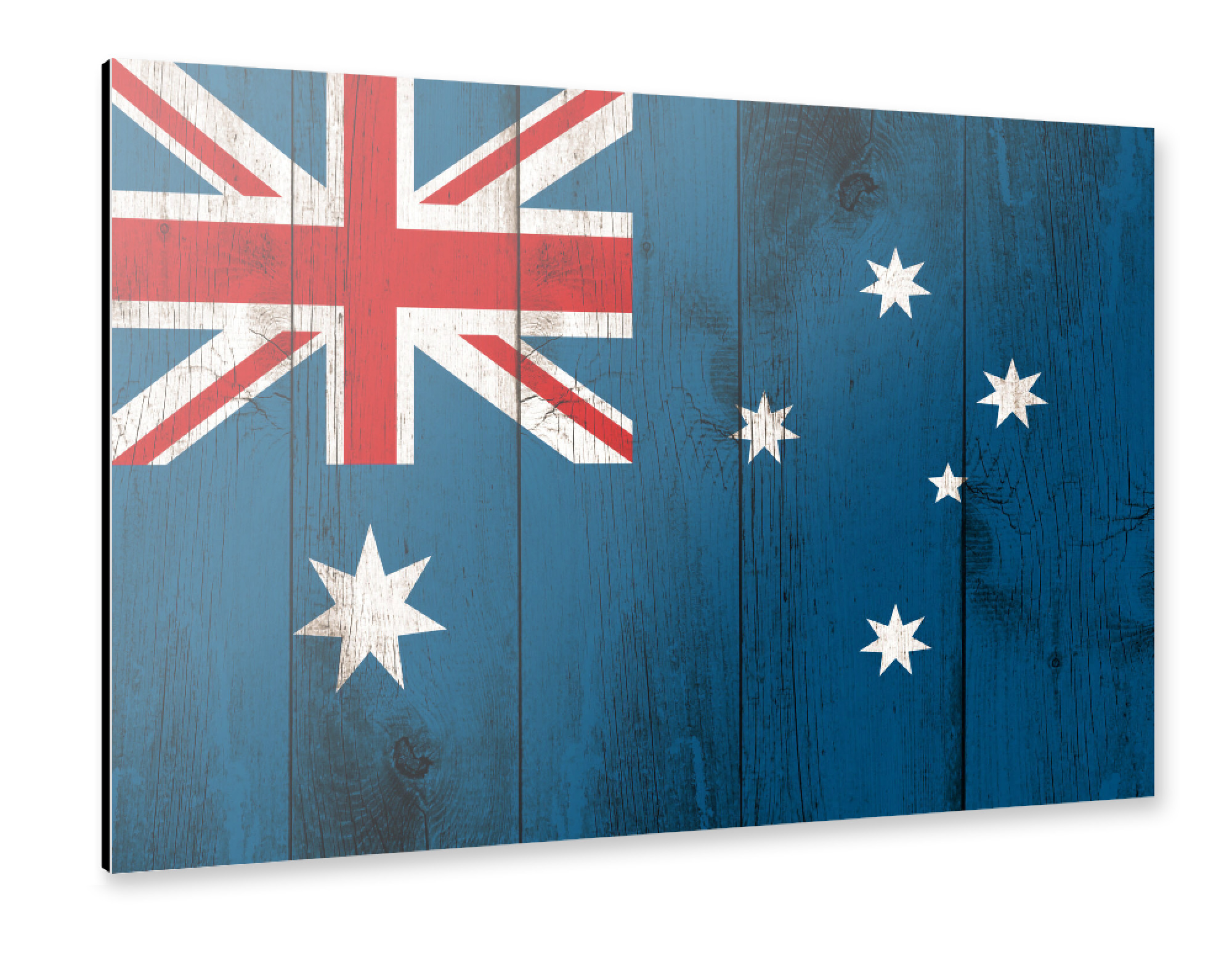 Alu-Dibond "Australian Wooden Flag" 75x50 cm artboxONE