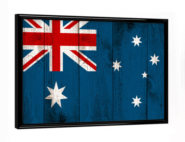 Poster mit schwarzem Rahmen "Australian Wooden Flag" artboxONE - Reise / Länder,Städte / Sydney