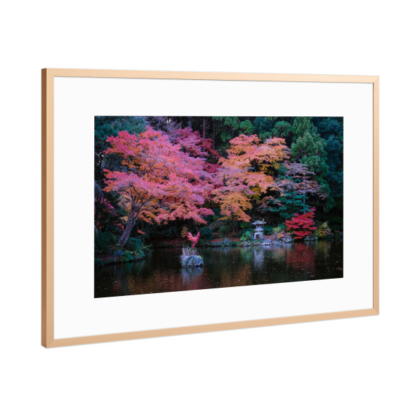 Poster mit Rahmen Kupfer "Green Mediation" artboxONE - Natur,Floral