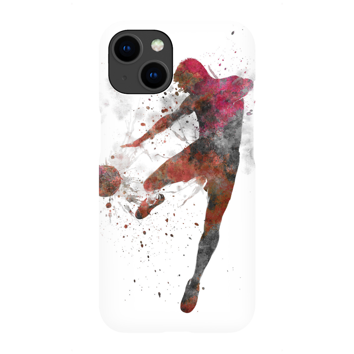 "Soccer player in watercolor-f"für iPhone - Premium-Case Handyhülle artboxONE