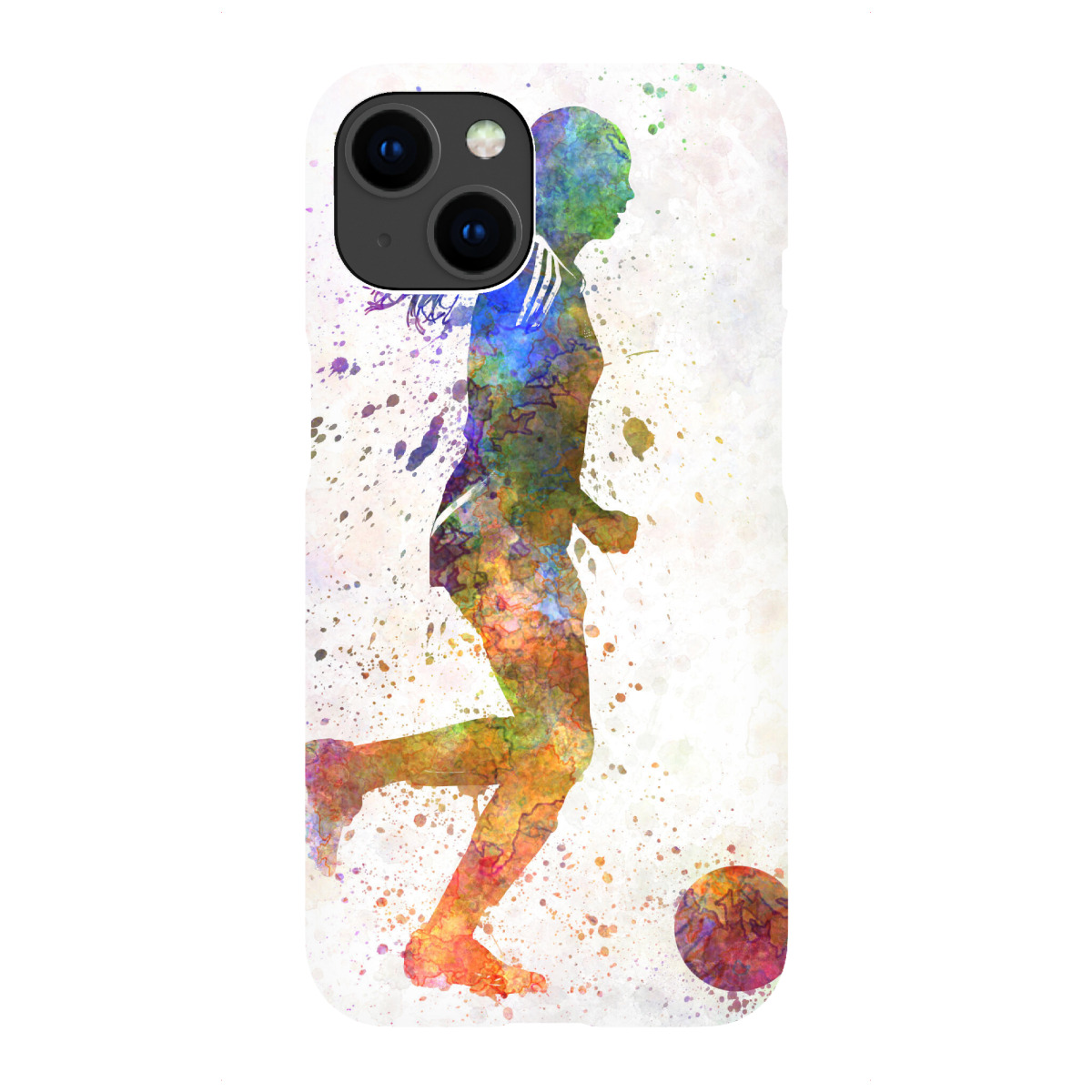 "Soccer player in watercolor-d"für iPhone - Premium-Case Handyhülle artboxONE