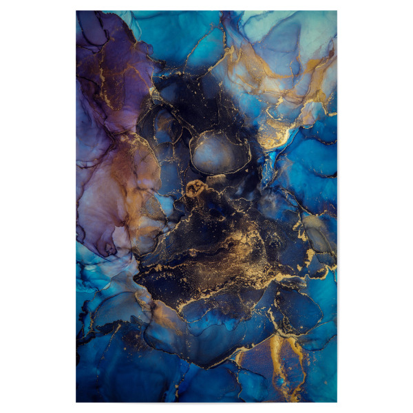 Poster "Blauer Mamor" artboxONE - Abstrakt