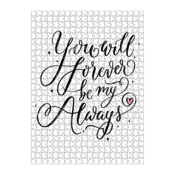 Puzzle Ravensburger "Unendliche Liebe" artboxONE - Typografie,Menschen,Liebe