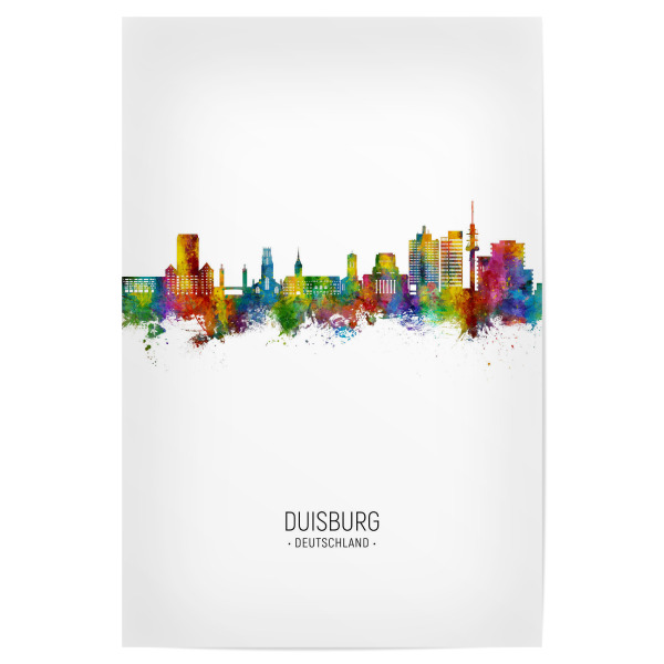 Poster "Duisburg Germany Skyline Portrait" artboxONE - Städte