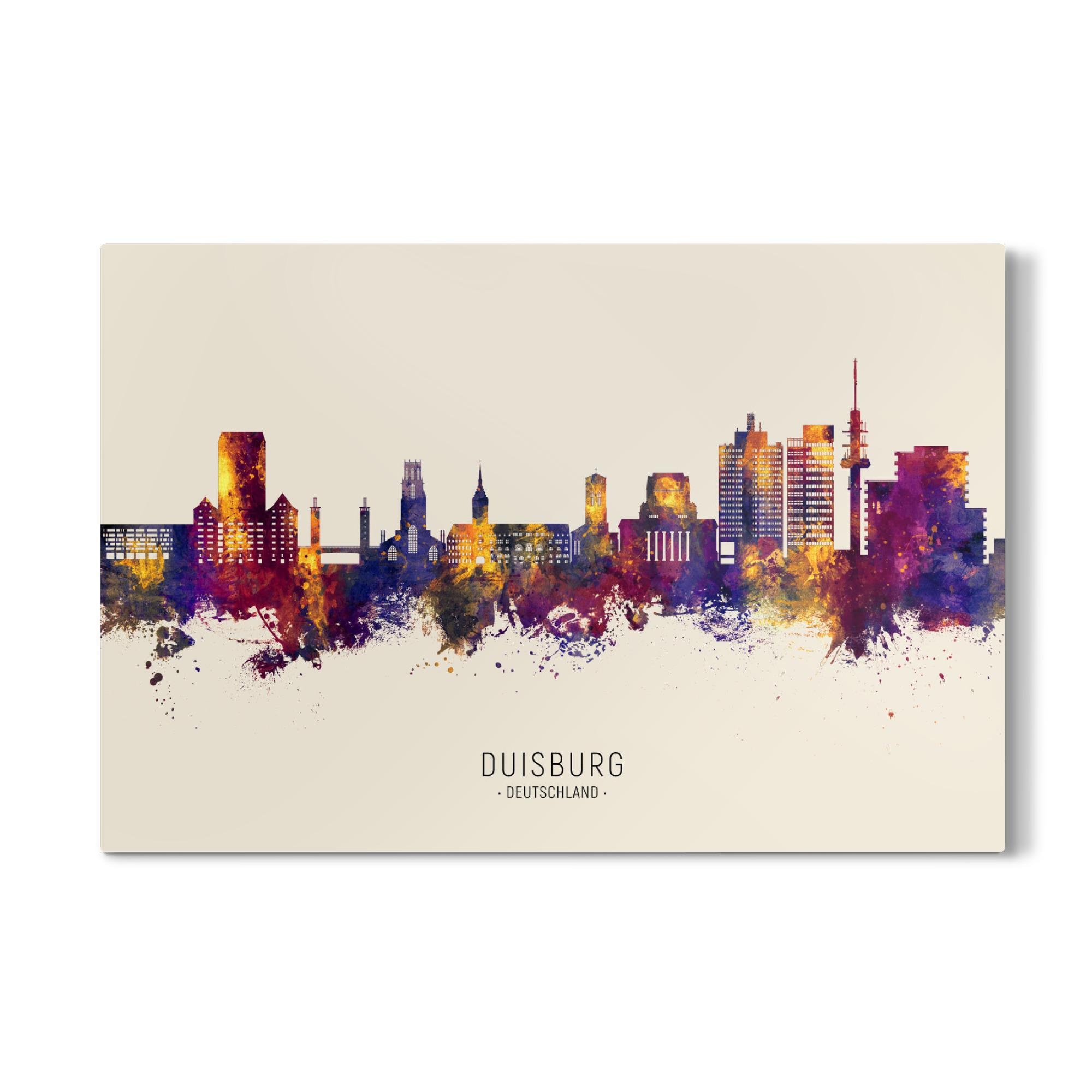 Galerie-Print "Duisburg Skyline Autumn Name" 30x20 cm artboxONE