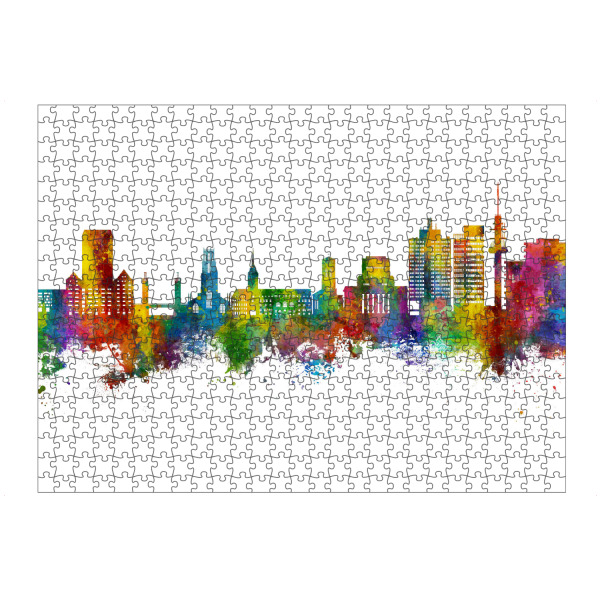 Puzzle Ravensburger "Duisburg Germany Skyline" artboxONE - Städte