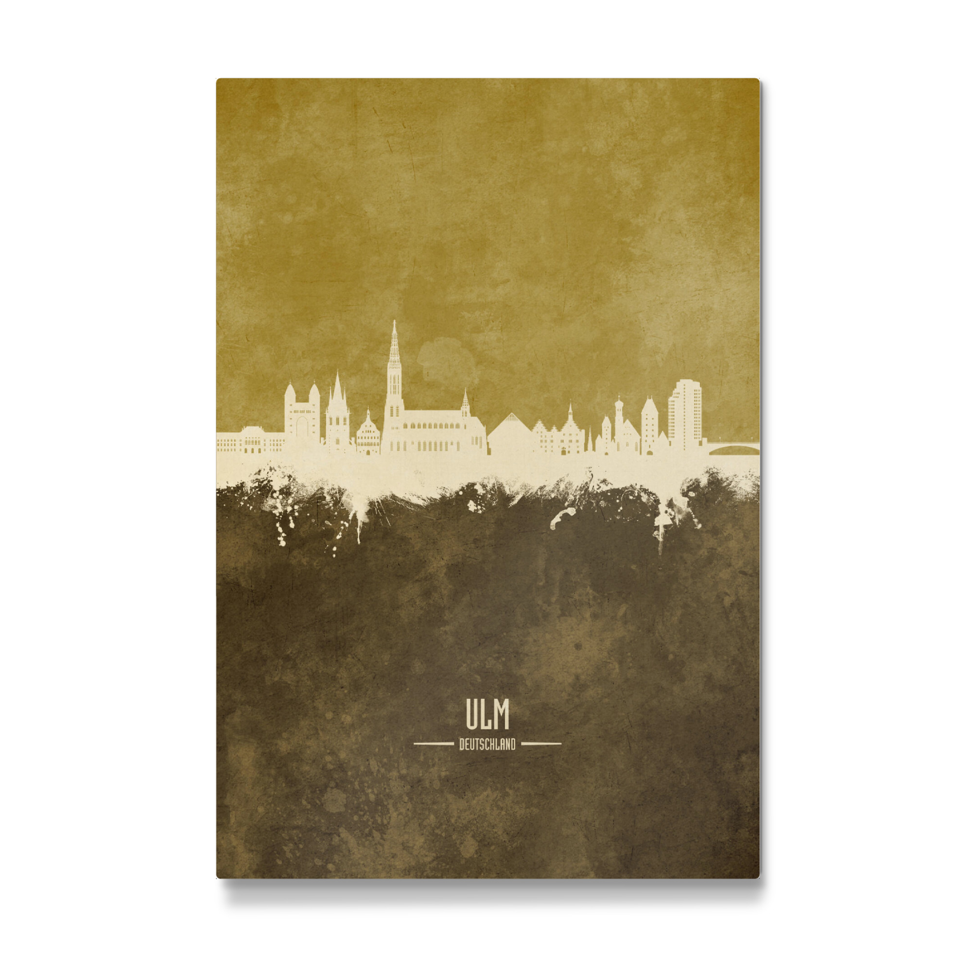 Galerie-Print "Ulm Germany Skyline Brown" 75x50 cm artboxONE
