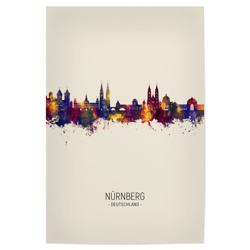 Nürnberg Germany Skyline Beige