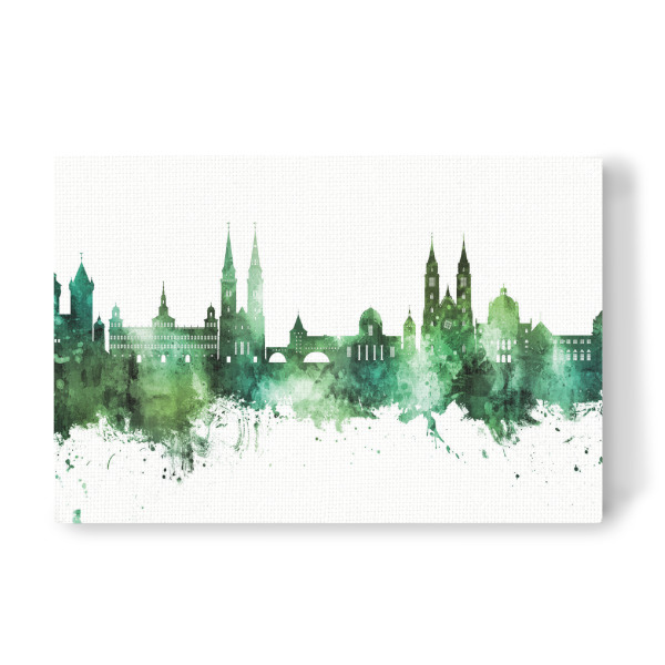 Leinwandbild "Nürnberg Germany Skyline Green" artboxONE - Städte