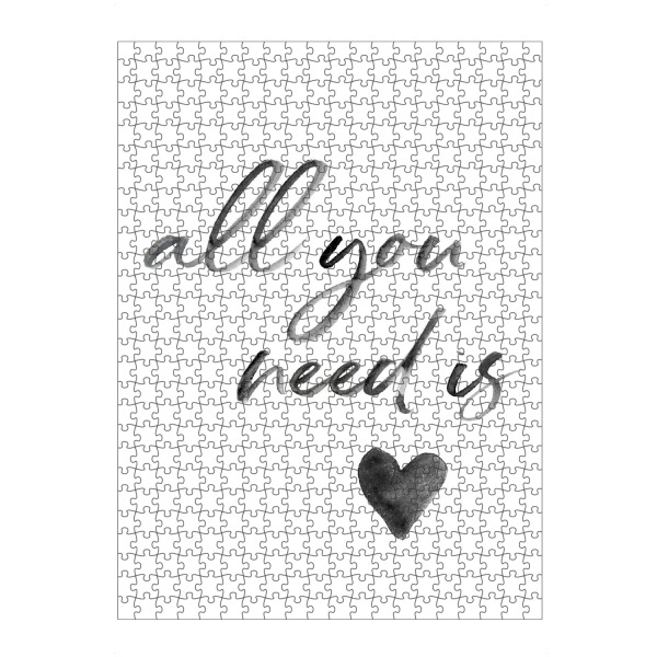 artboxONE Puzzle "Love is what you need" artboxONE - Typografie,Liebe