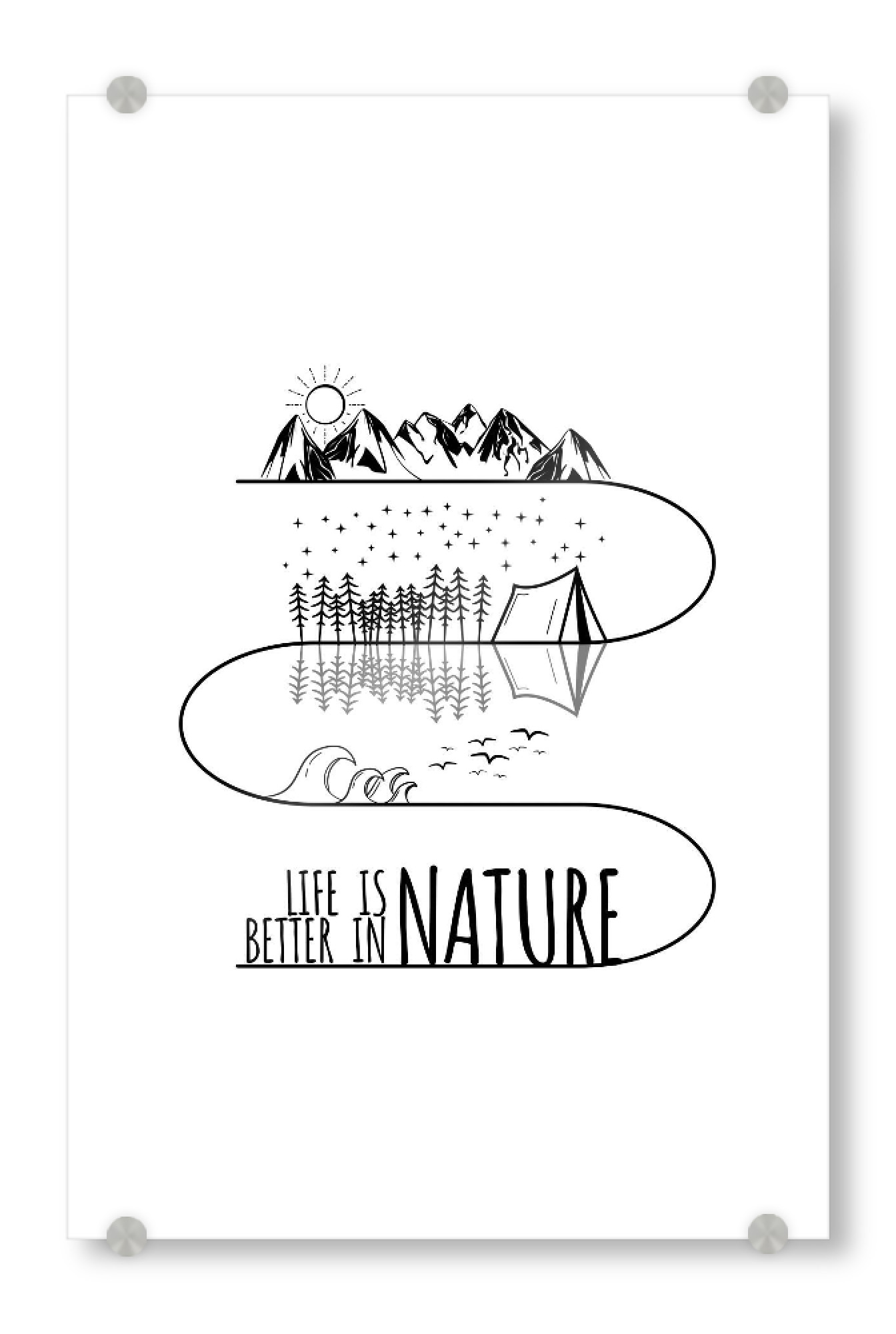 Acrylglasbild "LIFE IS BETTER IN NATURE" artboxONE - Natur,Reise,Sport