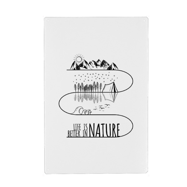 Holzbild "LIFE IS BETTER IN NATURE" artboxONE - Natur,Reise,Sport