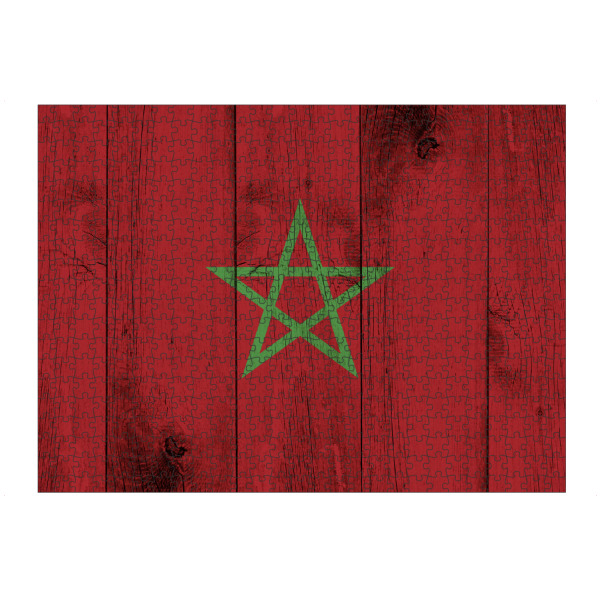 artboxONE Puzzle "Morocco Vintage Flag" artboxONE - Reise / Afrika - Flagge,Fahne,Vintage,Grunge,Marokko - Bild flagge