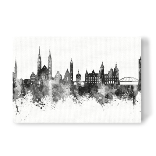 Bamberg Germany Skyline Black