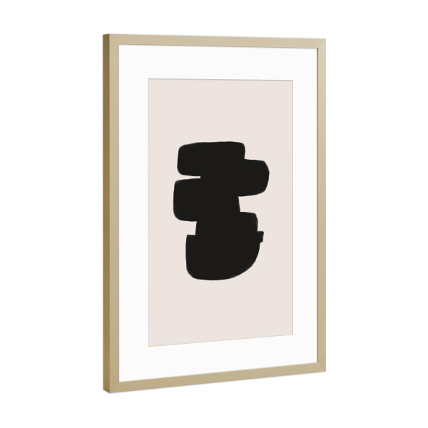 Poster mit Rahmen Gold "Abstract Building" artboxONE - Abstrakt,Geometrie