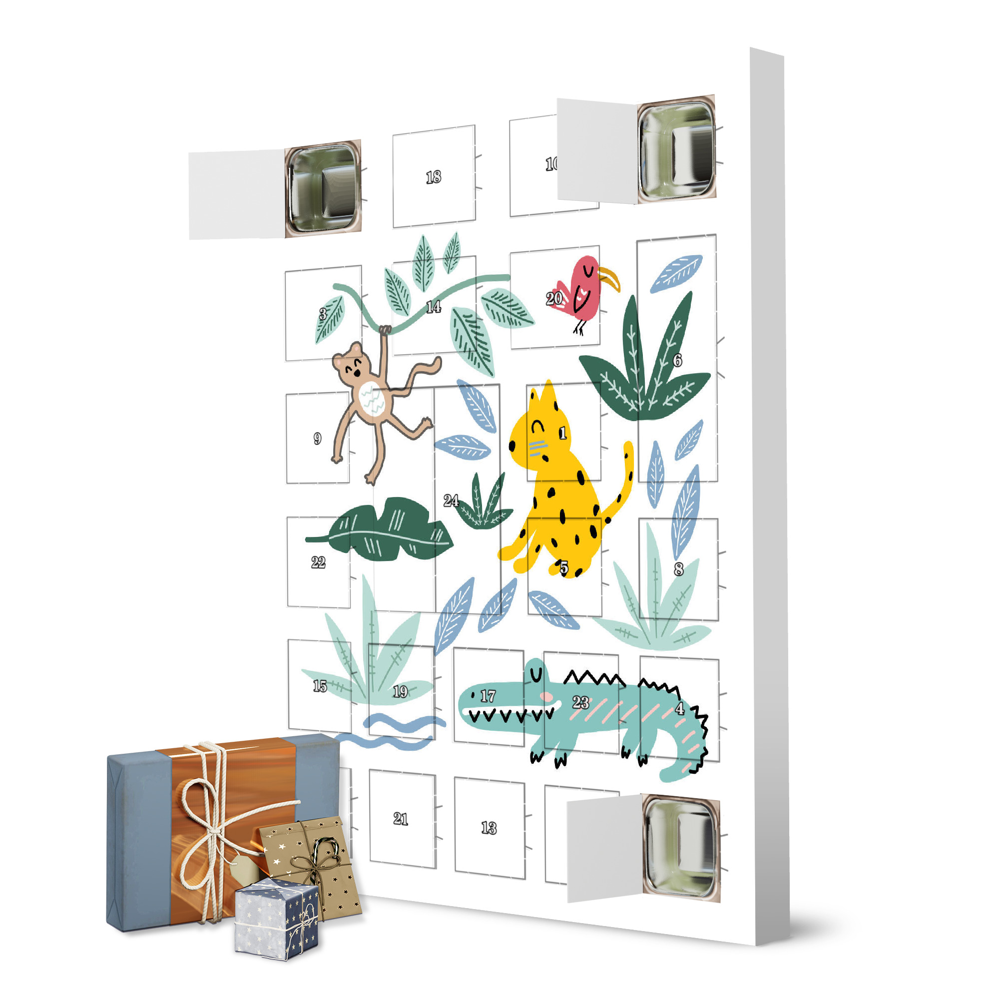 Adventskalender zum Selbstbefüllen Im Dschungel artboxONE Adventskalender Natur