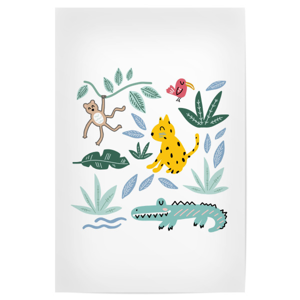 Poster "Im Dschungel" artboxONE - Natur,Für Kinder,Tiere