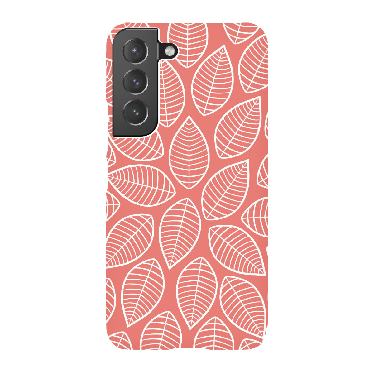 Samsung Galaxy "Blätter Muster - coral" Premium-Case Handyhülle artboxONE