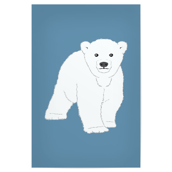 Poster 30x20 cm "Eisbär Baby" artboxONE - Natur,Für Kinder,Tiere,Weihnachten
