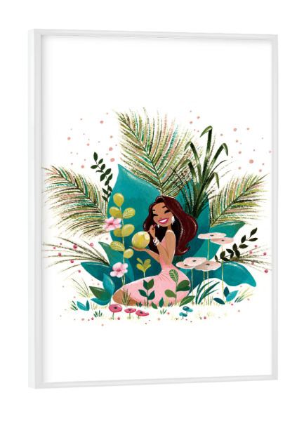 Poster mit weißem Rahmen "Fantom Fifi Art-Tiki Coco Girl" artboxONE - Natur,Reise,Floral,Comic,Menschen