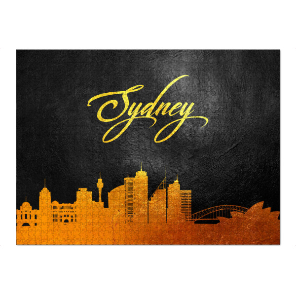Puzzle Ravensburger "Sydney Australia Gold Skyline" artboxONE - Städte / Sydney - Sydney skyline,Sydney,Australia,Australien,City,Stadt