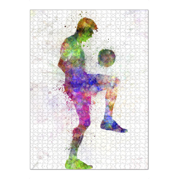 Puzzle Ravensburger "Soccer player in watercolor-g" artboxONE - Sport / Fußball