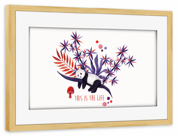 Poster mit Rahmen kiefer "Fantom Fifi Art-This is life" artboxONE - Typografie,Natur,Tiere,Comic