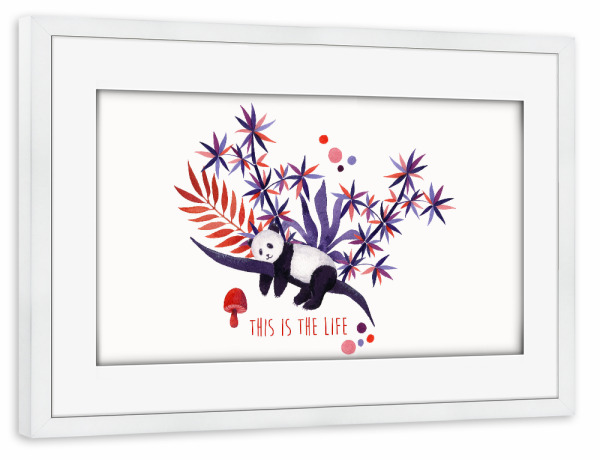 Poster mit Rahmen weiß "Fantom Fifi Art-This is life" artboxONE - Typografie,Natur,Tiere,Comic