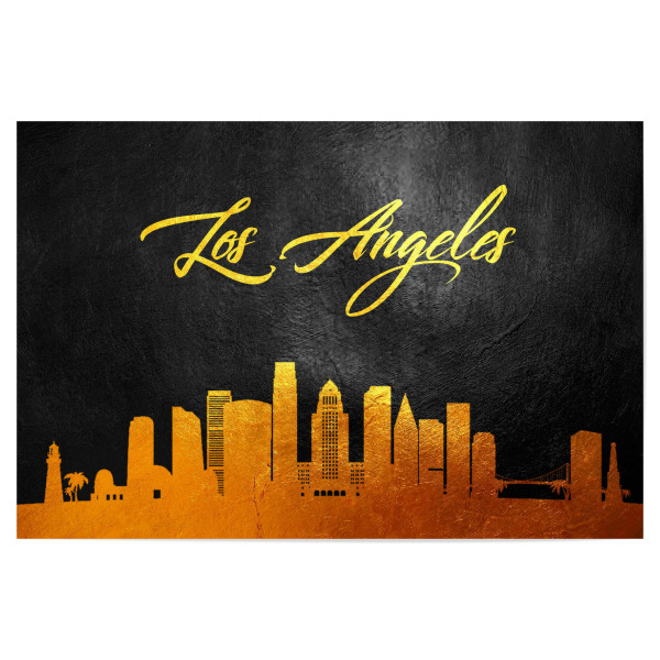 Poster 30x20 cm "Los Angeles Gold Skyline" artboxONE - Städte / Los Angeles - Los angeles,California,City,Stadt,Amerika,America