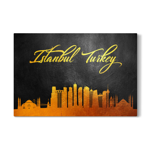 Galerie-Print "Istanbul Turkey Gold Skyline" 30x20 cm artboxONE