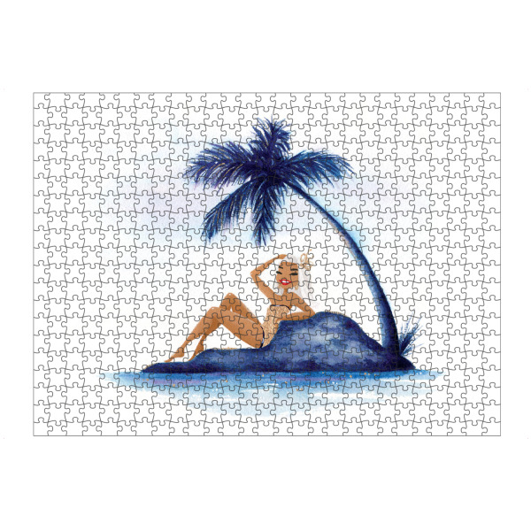 artboxONE Puzzle "Fantom Fifi Art-Palmeninsel" artboxONE - Natur,Reise,Comic,Menschen