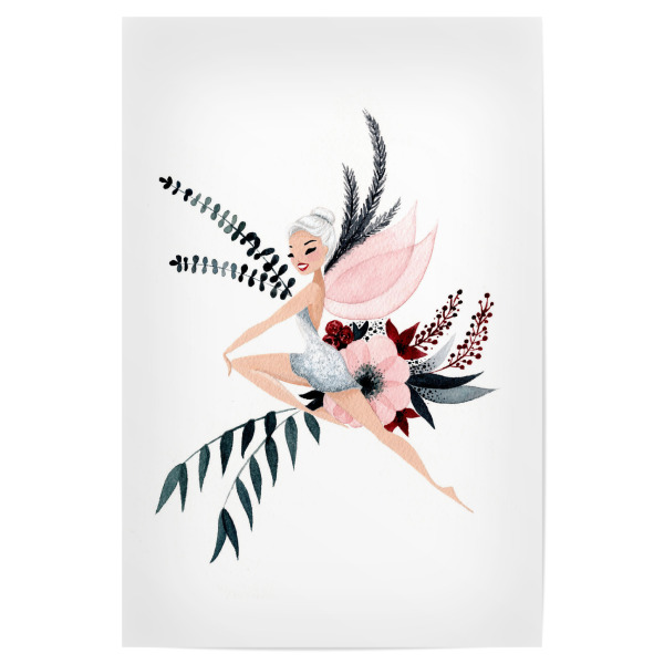 Poster "Fantom Fifi Art-Frozen Fairy Smile" artboxONE - Floral,Comic,Menschen,Fiktion