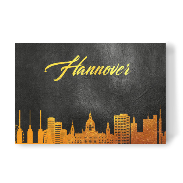 Leinwandbild "Hannover Germany Gold Skyline" artboxONE - Reise,Städte / Weitere - Hanover,Hanover skyline,Skyline,Gold,Travel,City,Stadt,Germany,Reise