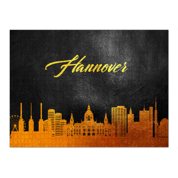 Puzzle Ravensburger "Hannover Germany Gold Skyline" artboxONE - Reise,Städte / Weitere