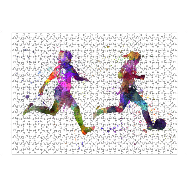 Puzzle Ravensburger "Soccer player in watercolor-b" artboxONE - Sport / Fußball