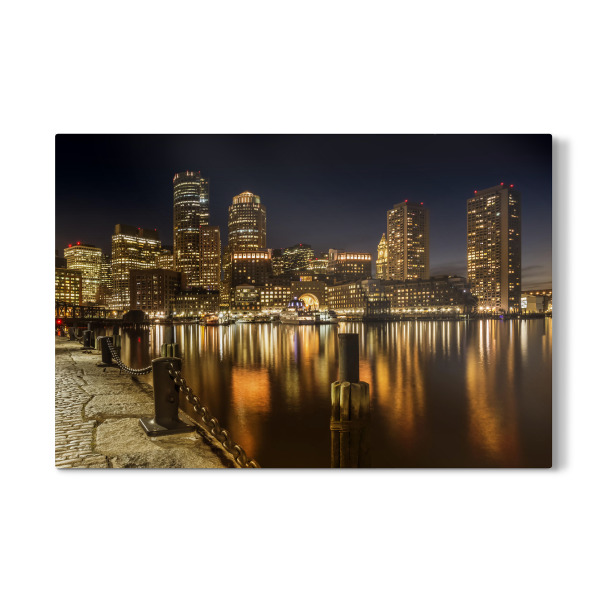 Galerie-Print "Boston Skyline am Abend" 30x20 cm artboxONE