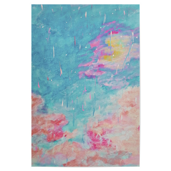 Poster 30x20 cm "Abstrakter acryl himmel" artboxONE - Natur,Abstrakt - Himmel,Wolke,Malerei,Acryl,Regen,Süß,Sky,Cute