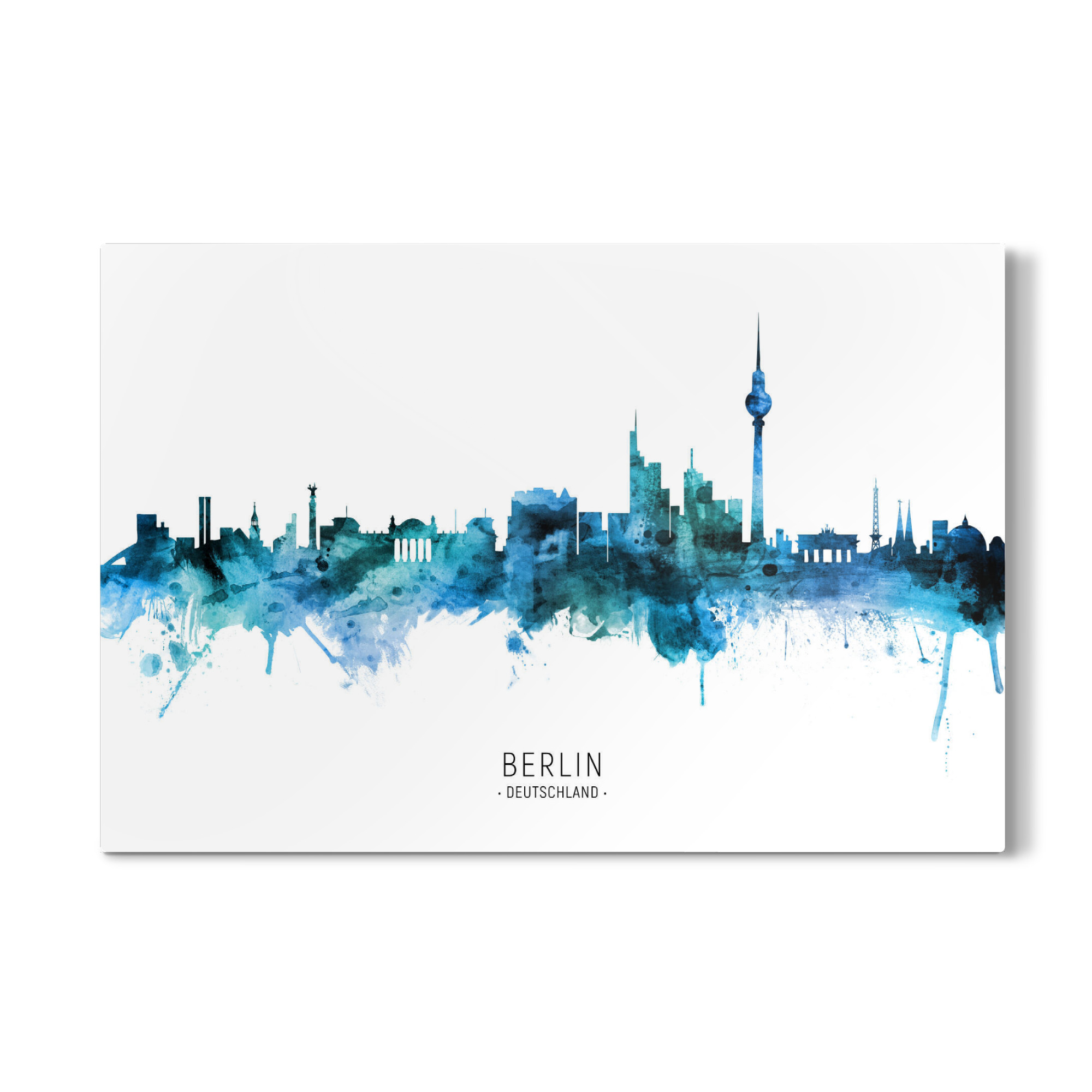 Galerie-Print "Berlin Germany Skyline Blue Name" 75x50 cm artboxONE