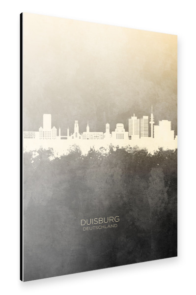 Alu-Dibond "Duisburg Germany Skyline Taupe" 30x20 cm artboxONE
