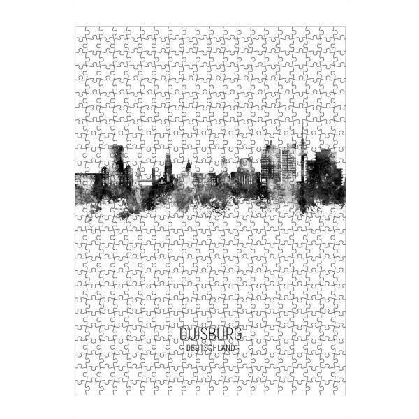 Puzzle Ravensburger "Duisburg Germany Skyline BW" artboxONE - Städte,Schwarzweiß