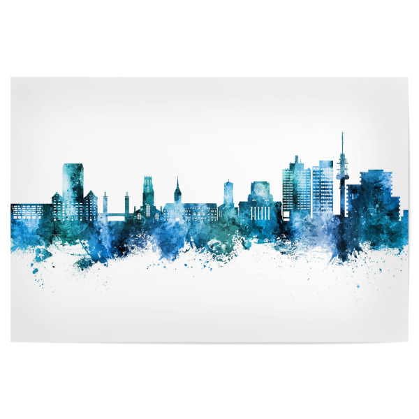 Poster 30x20 cm "Duisburg Germany Skyline Blue" artboxONE - Städte