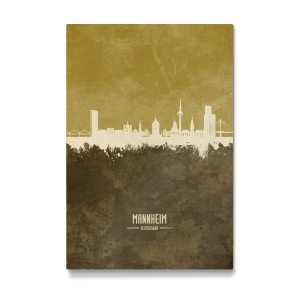 Galerie-Print "Mannheim Germany Skyline Brown" 30x20 cm artboxONE