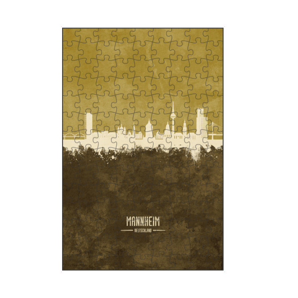 artboxONE Puzzle "Mannheim Germany Skyline Brown" artboxONE - Städte