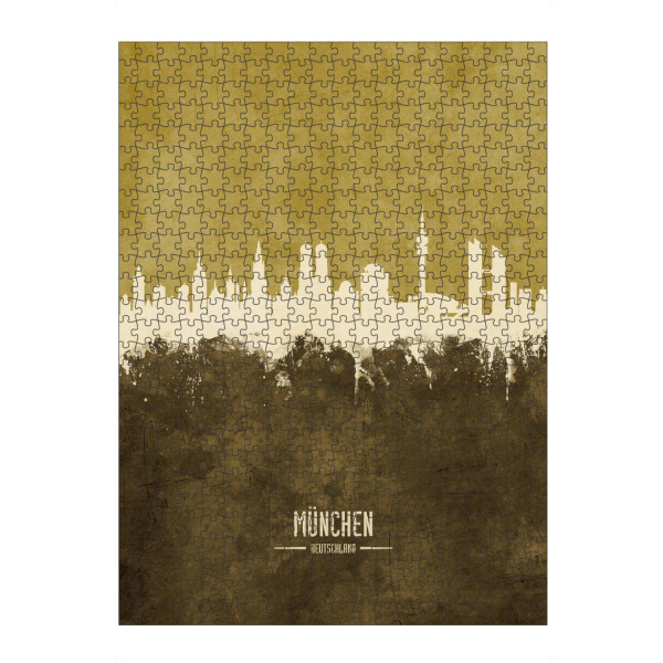 artboxONE Puzzle "Munich Germany Skyline Brown" artboxONE - Städte,Städte / München