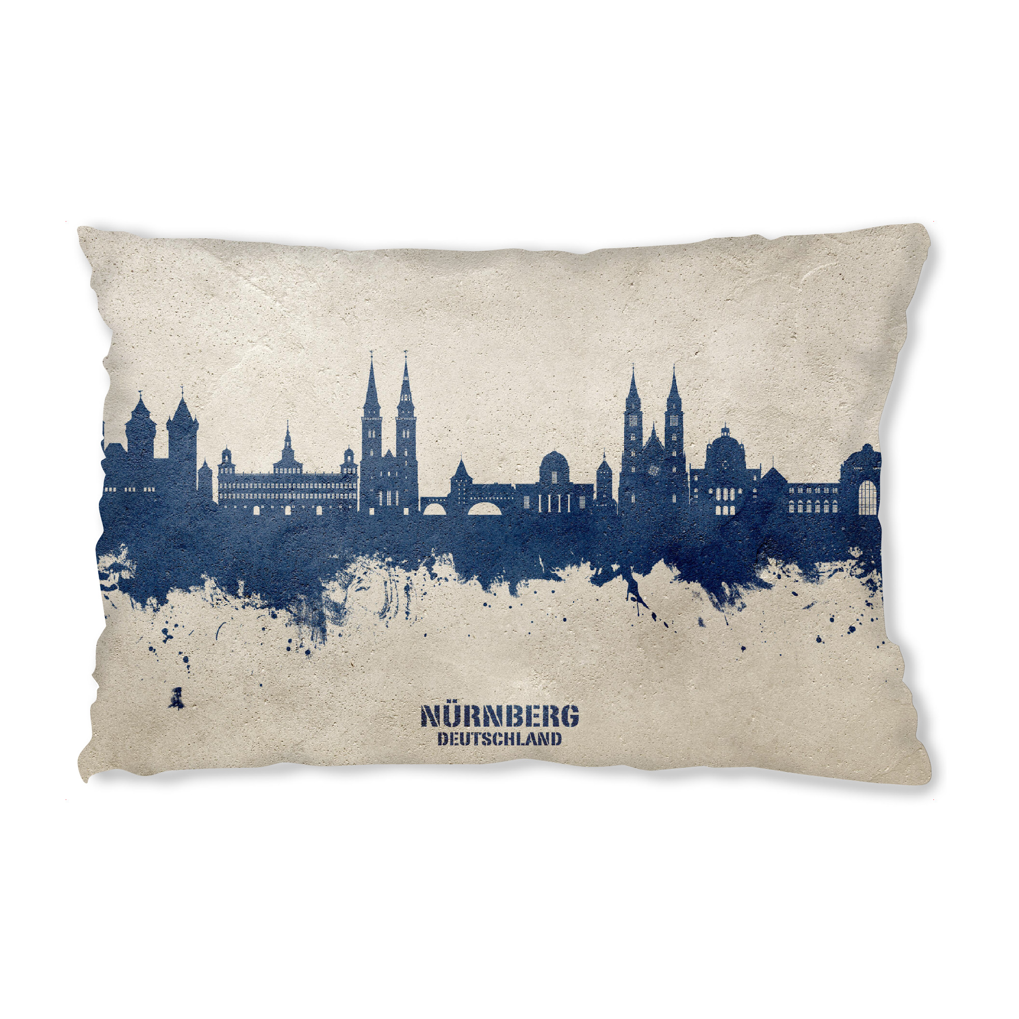 Design-Kissen "Nürnberg Skyline PaintBlue" artboxONE - Städte