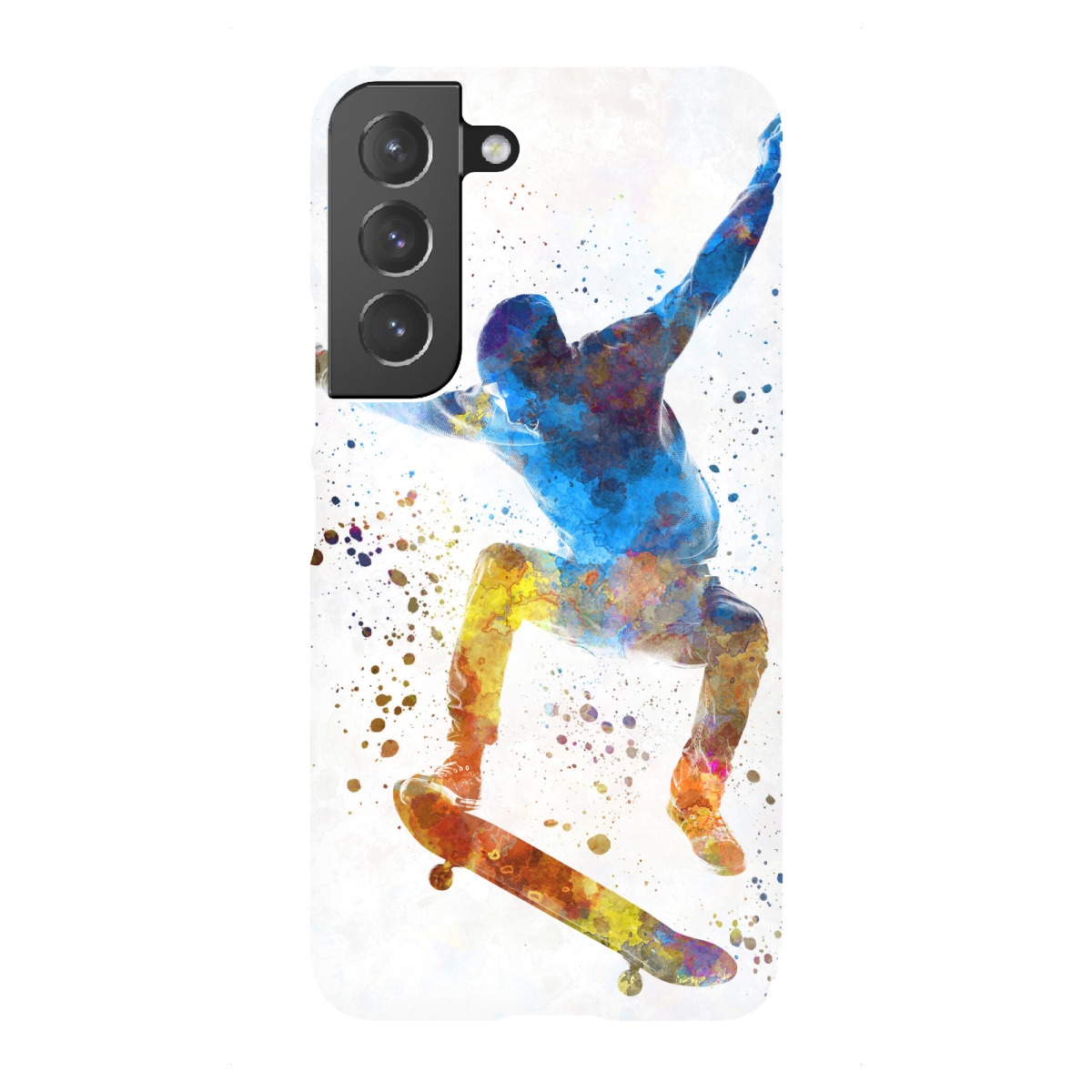 Samsung Galaxy "Man skateboard in watercolor" Premium-Case Handyhülle artboxONE