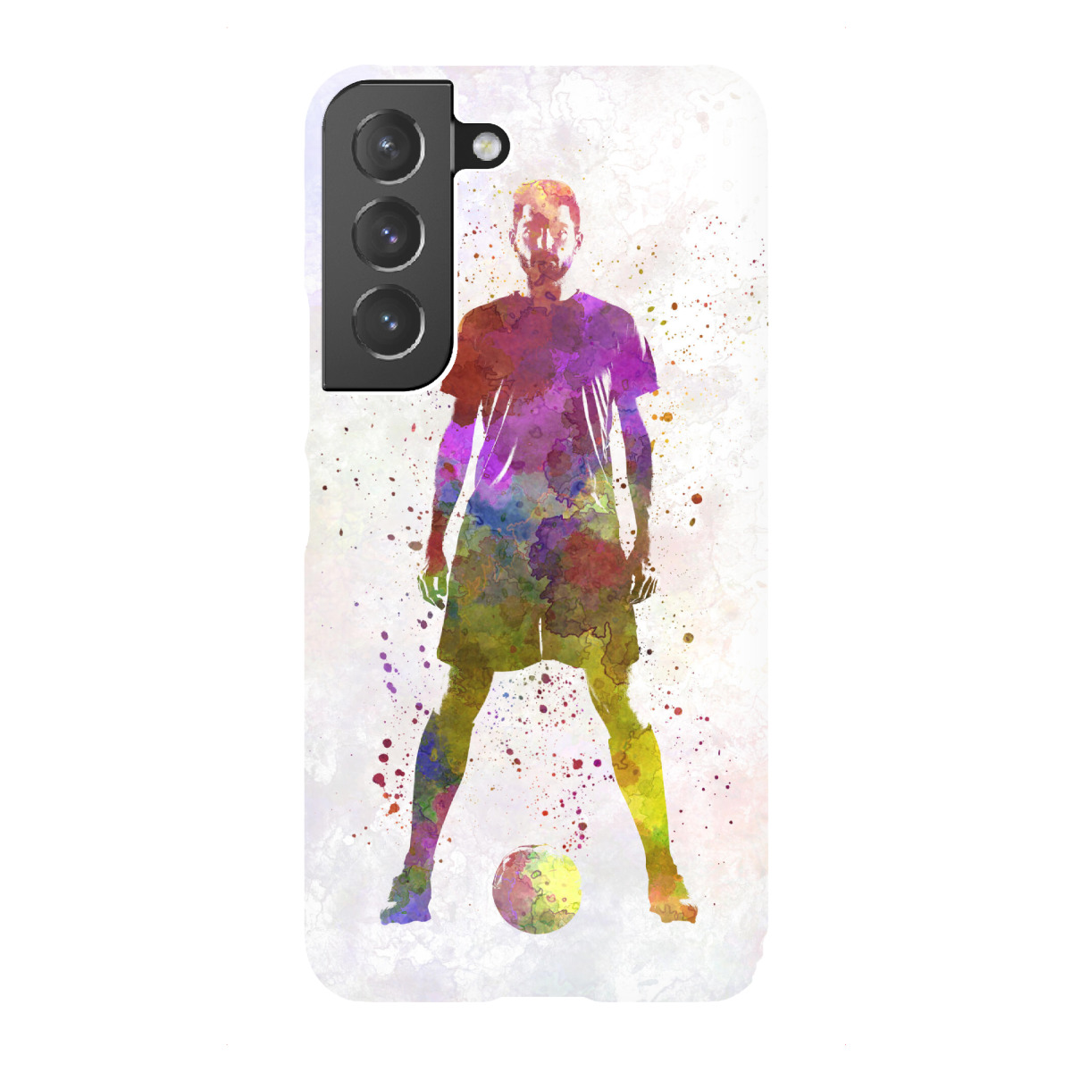 "Soccer player in watercolor-q"für Samsung Galaxy - Premium-Case Handyhülle artboxONE