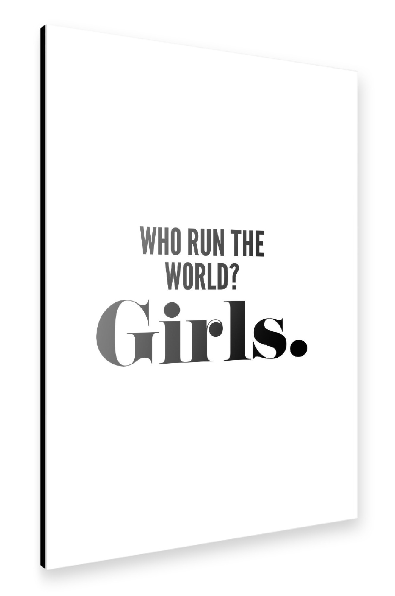 Alu-Dibond "Who Run The World" 75x50 cm artboxONE