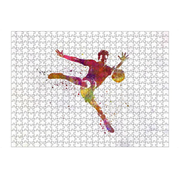 Puzzle Ravensburger "Soccer player in watercolor-n" artboxONE - Sport / Fußball