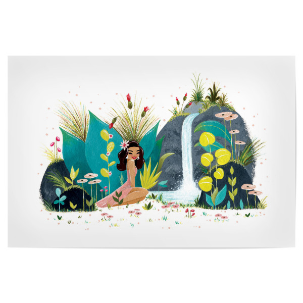 Poster "Fantom Fifi Art-Tiki Waterfall" artboxONE - Natur,Reise,Floral,Comic,Menschen